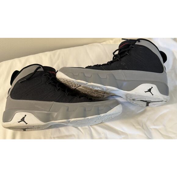 Air Jordan 9 Retro Charcoal Black Grey Red Men’s Size 11.5 Excellent No Box - Picture 8 of 9